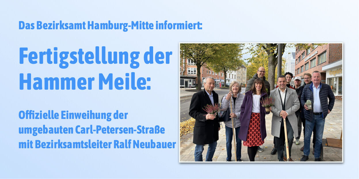 Einweihung der umgebauten Carl-Petersen-Straße